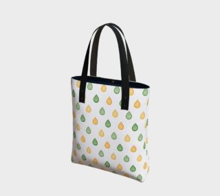 Yellow and green raindrops Tote Bag preview
