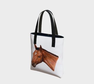 Bay horse portrait Tote Bag preview