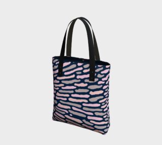 Organic Abstract Navy Blue Tote Bag preview