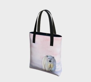 Polar bear in the icy dawn Tote Bag preview