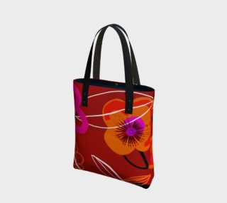 Warm red and orange Poppy Tote Bag preview