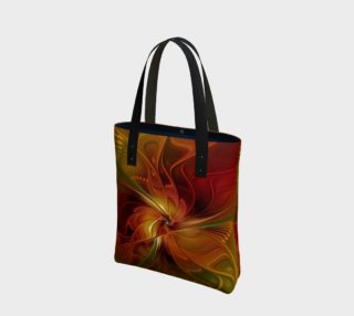 Abstract Red Orange Brown Green Fractal Art Flower preview