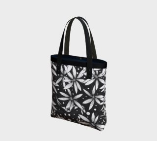 Monochrome Floral and Dots Tote Bag preview