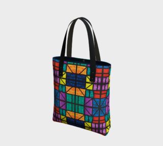 Detroit Stained Glass Mosaic Tote Bag preview