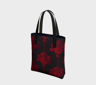 Modern damask pattern bag in red and black preview