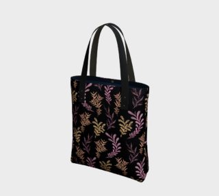 Bronze and Black Floral Pattern Tote Bag preview
