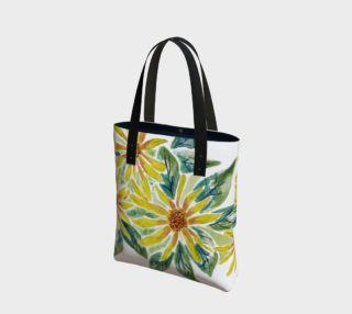 Yellow Watercolor Flower Tote Bag preview