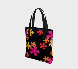 Neon Retro Flowers Tote Bag preview
