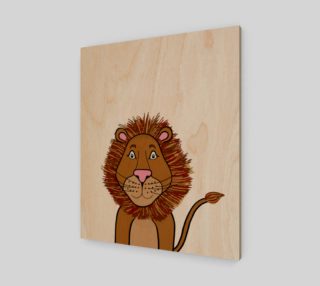 Leo the Lion Wood Print - 20"x24" preview