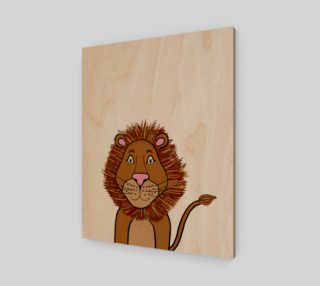 Leo the Lion Wood Print - 16"x20" preview