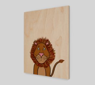 Leo the Lion Wood Print - 3:4 preview