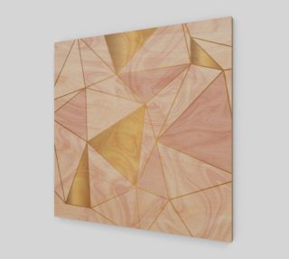 Geometric Pinks, White and Gold Triangle Wall Art preview
