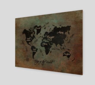 Map of the World art print  preview