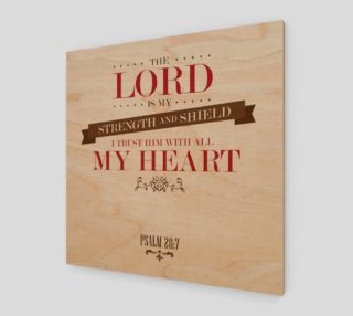 The Lord is my Strength and Shield  Bible quote Psalm Print preview