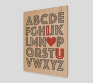 ABCs I Love You  Grey & Red Baby's Nursery Decor Gray preview