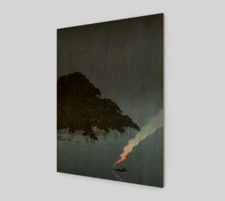 Japanese Print - Karasaki pines at night preview
