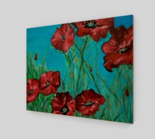 Big Red Floral Poppies 20 x 16 preview