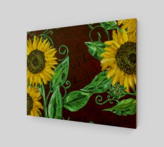 Sunflower with Crackle 14 x 11 preview