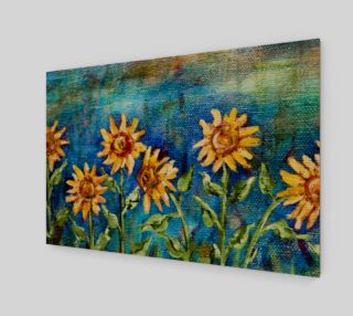 Sunflowers Denim Wall Art preview