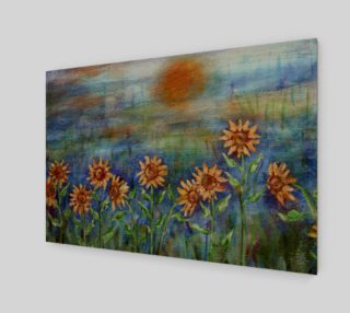 Sunflowers Denim Wall Art preview