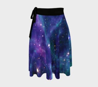 Stars in the Tarantula Nebula Enhanced Blue Wrap Skirt, AOWSGD aperçu