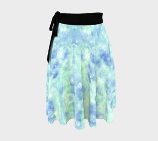 Blue lagoon watercolor Wrap Skirt aperçu