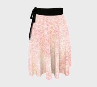 Rose quartz and white swirls doodles Wrap Skirt aperçu