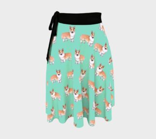 Welsh corgi dogs pattern Wrap Skirt preview