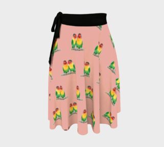 Fischer's lovebirds pattern Wrap Skirt aperçu