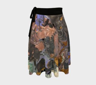 Brownish Paint Wrap Skirt preview