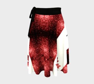 Aperçu de Canada flag red sparkles pattern
