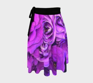 Purple Lisianthus Flowers Wrap Skirt aperçu