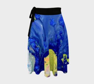 Aperçu de Blue Magic Flowers Wrap Skirt