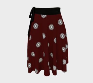 Orb Glyphs Maroon Wrap Skirt preview