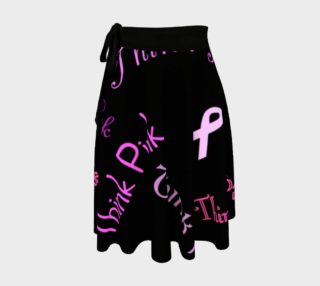 Aperçu de Think Pink on Black Wrap Skirt
