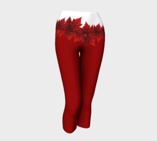 Red Maple Leaves Capris Pants Beautiful preview