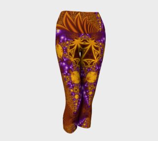 Sunset Jungle Leaves Yoga Capris preview