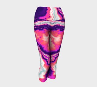 Pink and Purple Geode Yoga Capris preview