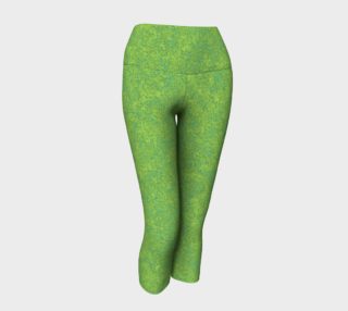 Yoga Capris - Zen - Chartreuse and Teal preview