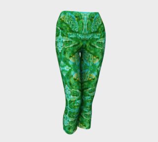 Green Abstraction  Yoga Capris preview