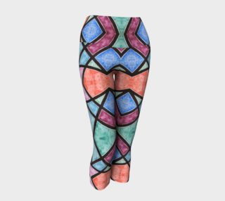 Colorful Stained Glass II Yoga Capris preview