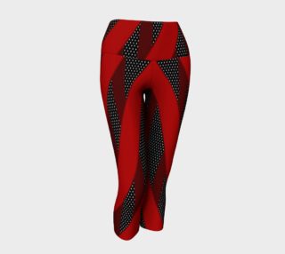 Optical Illusion Red Stripe Leggings  preview