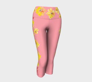 Floral Side Yoga Capri in Pink preview