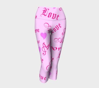 Language of Love in Pink on Pink Yoga Capris preview