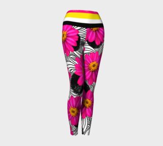 Aperçu de Hot Floral Stripes - Yoga Leggings