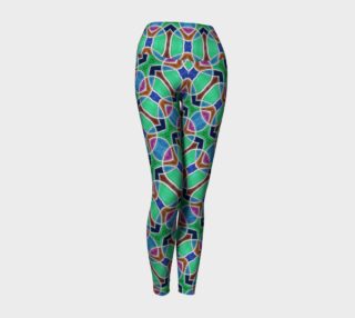Nouveau Peacock Stained Glass Yoga Leggings  preview