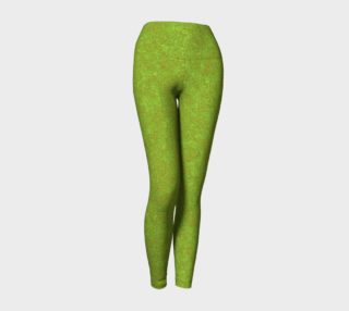 Yoga Leggings - Zen - Chartreuse and Bronze preview