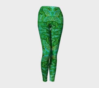 Green Abstraction  Yoga Leggings preview