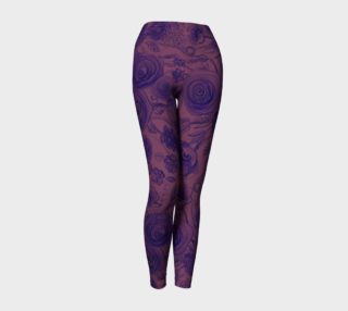 Yoga leggings Roses tremières preview