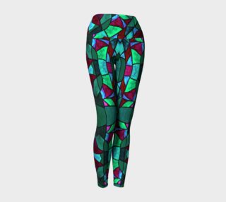 Rose Garden Stained Glass Yoga Leggings preview
